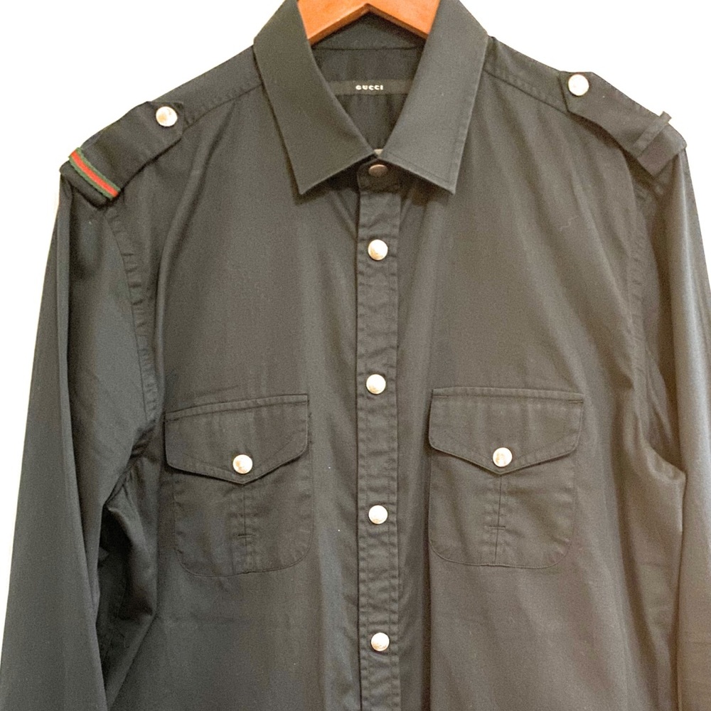 Gucci Long Sleeve Button Up Dress Shirt